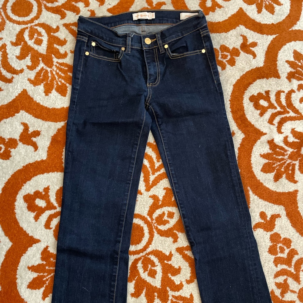 Tory Burch denim straight leg jeans